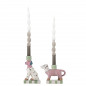 Bougeoir chiens ceramique multicolore Bloomingville Doglie set de
