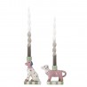 Bougeoir chiens ceramique multicolore Bloomingville Doglie set de