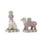 Bougeoir chiens ceramique multicolore Bloomingville Doglie set de