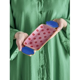 Petite assiette de présentation gres peint multicolore Bloomingville Caramella