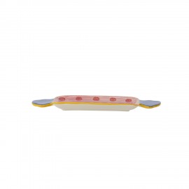 Petite assiette de présentation gres peint multicolore Bloomingville Caramella