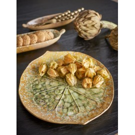 Plat de service rond gres design fruit Bloomingville Milani