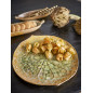 Plat de service rond gres design fruit Bloomingville Milani Plat de service rond gres design fruit Bloomingville Milani