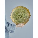 Plat de service rond gres design fruit Bloomingville Milani