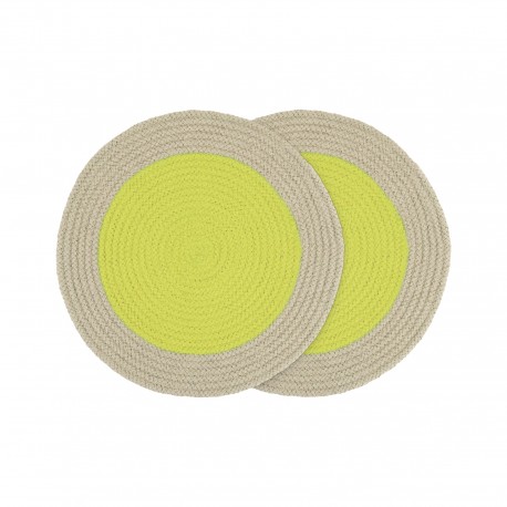 Set de table rond coton design couleur Remember