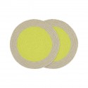 Set de table rond coton design couleur Remember