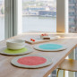 Set de table coton rond design Remember lot de 2 Set de table coton rond design Remember lot de 2