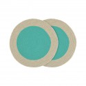 Set de table coton rond design couleur Remember lot de 2