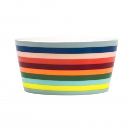 Grand bol porcelaine rayures multicolores Remember Lorenzo