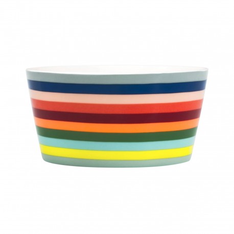 Grand bol porcelaine rayures multicolores Remember Lorenzo