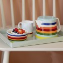 Grand bol porcelaine rayures multicolores Remember Lorenzo