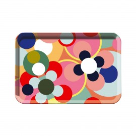 Grand plateau de service fleurs multicolore Remember Sushi