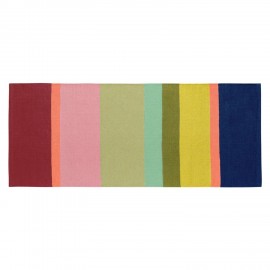 Petit tapis coton rayures multicolore Remember Riva