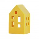 Maison photophore porcelaine design Remember Yellow