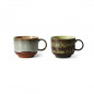 Mugs gres artisanal Hk living Odyssey set de 2