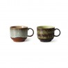 Mugs gres artisanal Hk living Odyssey set de 2