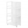 Etagere d appoint discrete sur roulettes acier design Yamazaki Tower