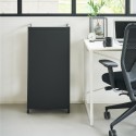 Etagere rangement discret sur roulettes acier design Yamazaki Tower