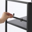 Etagere rangement discret sur roulettes acier design Yamazaki Tower