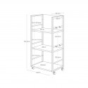 Etagere rangement discret sur roulettes acier design Yamazaki Tower