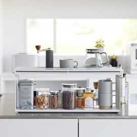 Etagere rangement plan de travail cuisine semi ferme Yamazaki Tower
