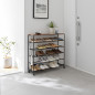 Etagere rangement chaussures 5 niveaux tablette bois Yamaazaki Tower