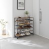 Etagere rangement chaussures 5 niveaux tablette bois Yamaazaki Tower