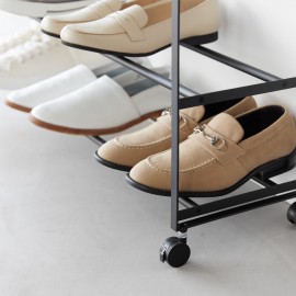 Etagere rangement chaussures 5 niveaux tablette bois Yamaazaki Tower