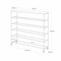 Etagere rangement chaussures 5 niveaux tablette bois Yamaazaki Tower