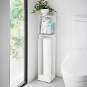 Rangement papier toilette brosse wc acier design Yamazaki Tower