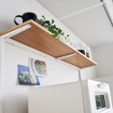 Etagere rangement plan de cuisine bois design Yamazaki Tower