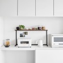 Etagere rangement plan travail cuisine bois design Yamazaki Tower