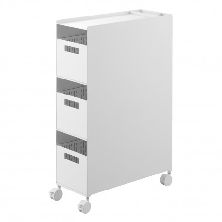 Rangement a roulettes 3 tiroirs polyvalent design Yamazaki Tower
