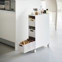 Rangement a roulettes 3 tiroirs polyvalent design Yamazaki Tower