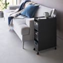 Rangement a roulettes 3 tiroirs design polyvalent Yamazaki Tower