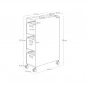 Rangement a roulettes 3 tiroirs design polyvalent Yamazaki Tower