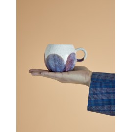Mug rond ceramique peint design scandinave Bloomingville Paula