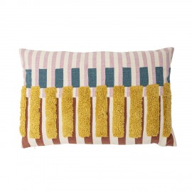 Coussin motif graphique design multicolore Bloomingville Lane