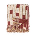 Plaid coton design abstrait rouge Bloomingville Cang