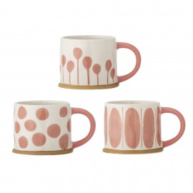 Mug ceramique peinte couleur Bloomingville Linora set de 3