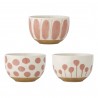 Bol grès décoré main Bloomingville LINORA set de 3