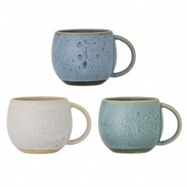 Mugs ceramique artisanale couleur Bloomingville Harriet set de 3
