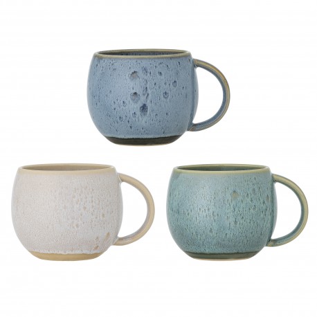 Mugs ceramique artisanale couleur Bloomingville Harriet set de 3
