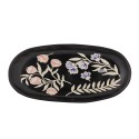 Assiette de presentation plat ovale ceramique decoree Bloomingville Amberly