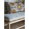Housse de coussin coton brode motif floral Madam Stoltz