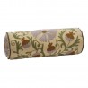 Traversin coussin brode coton floral Madam Stoltz