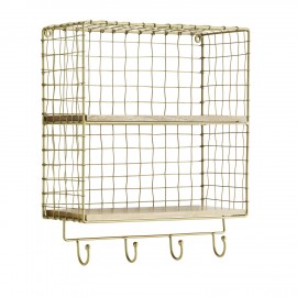 Petite etagere murale metal filaire grillage pateres Madam Stoltz