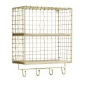 Petite etagere murale metal filaire grillage pateres Madam Stoltz