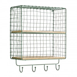Etagere murale metal filaire grillage pateres Madam Stoltz