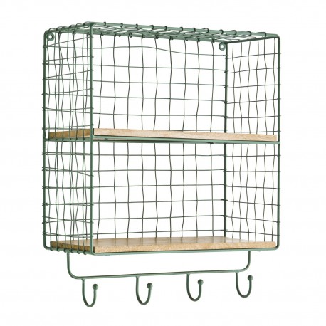 Etagere murale metal filaire grillage pateres Madam Stoltz